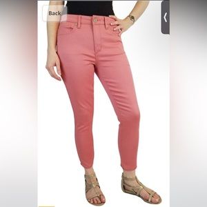 Seven7 Women's High Rise Ankle Skinny Jeans Dusty Rose